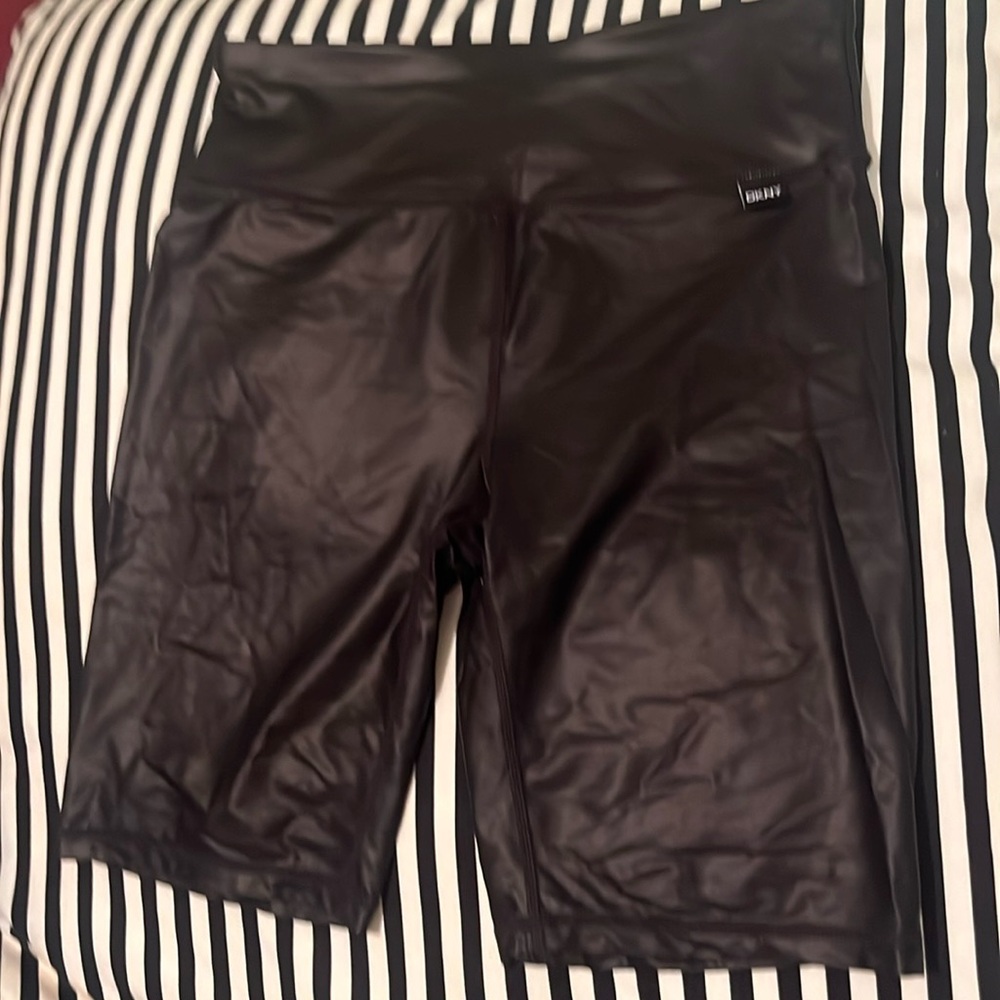 DKNY Polyester Black Biker Shorts